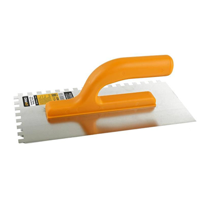 Hladítko nerez, zub 8 x 8 mm, 280 x 130 mm, plastová rukojeť