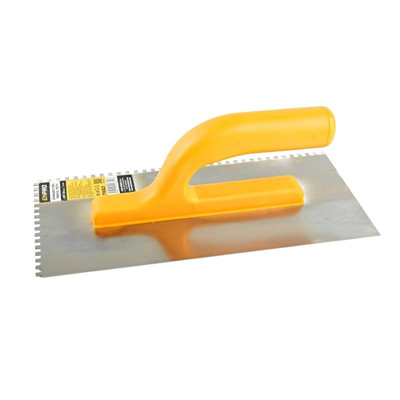 Hladítko nerez, zub 4 x4 mm, 280 x 130 mm, plastová rukojeť