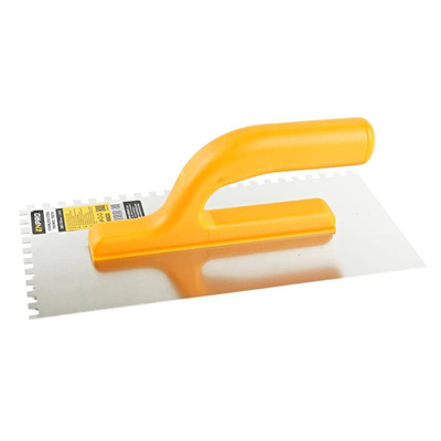 Hladítko nerez, zub 6 x 6 mm 280 x 130 mm, plastová rukojeť