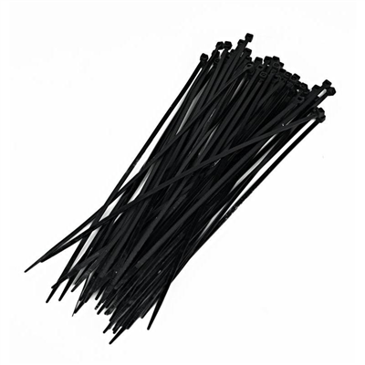 Pásky vázací, 250 x 3,6 mm, 50 ks, černá