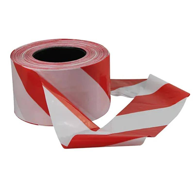 Páska výstražná, 80 mm x 250 m, červeno-bílá