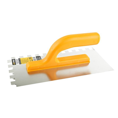 Hladítko nerez, zub 12 x 12 mm, 280 x 130 mm, plastová rukojeť