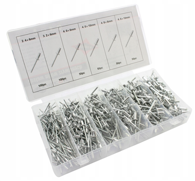 Sada hliníkových nýtů 400 ks 2,4 - 4,8 mm TA4096