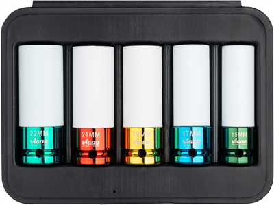 V2257, Sada nástrčných hlavic pro rázové utahováky | 5dílná