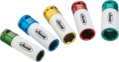 V2257, Sada nástrčných hlavic pro rázové utahováky | 5dílná