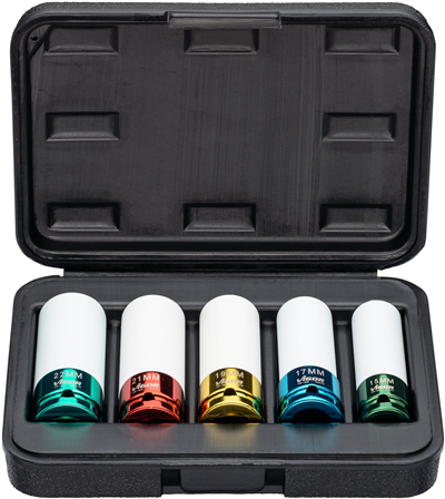 V2257, Sada nástrčných hlavic pro rázové utahováky | 5dílná