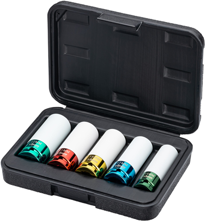 V2257, Sada nástrčných hlavic pro rázové utahováky | 5dílná