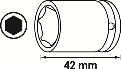 V5550S, Sada nástrčných hlavic pro rázové utahováky | krátkých