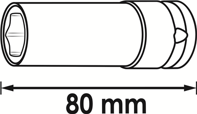 Vigor V6309, Sada nástrčných klíčů pro rázové utahováky 1/2