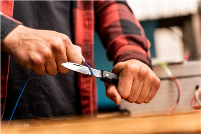 Nůž na kabely | Délka 110 mm, Nerezová čepel