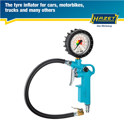 Měřič tlaku v pneumatikách | 0–12 bar, ±0,3 bar, 400 mm hadice