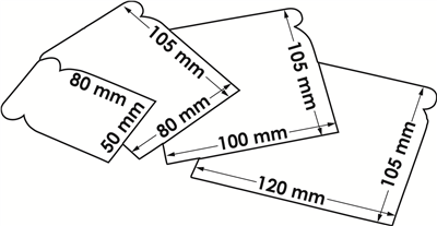 VIGOR V4278, Sada japonských stěrek plastová | 4 díly, šířky 50 80 100 120 mm