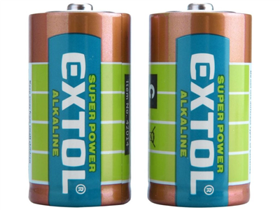 Baterie alkalické, 2ks, 1,5V C (LR14)