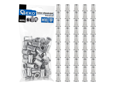 Nýtovací matice M10 (1,0–3,5) hliníkové, 50 ks