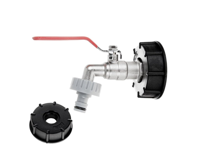 Sada pro IBC kontejner, redukce vnitřní závit S60×6 a zahradní ventil , vstup 3/4