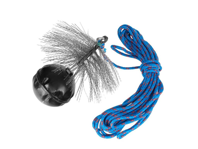 Komínový kartáč kulatý O 200 mm, závaží 2,5 kg, lano 10 m