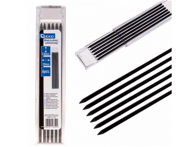 Náhradní tuhy do stavební, tesařské tužky, 120x2.8mm, sada 6ks