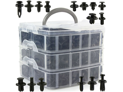 Plastové spojovací kolíky a příchytky 630ks