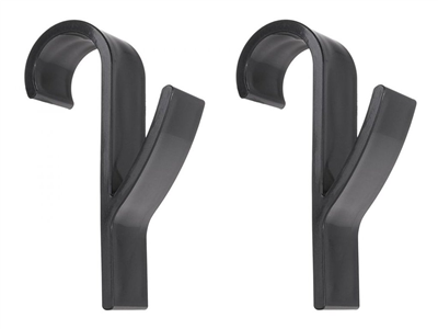 Věšáky na ručníky k zavěšení na radiátor, plastové, sada 2 ks, černé