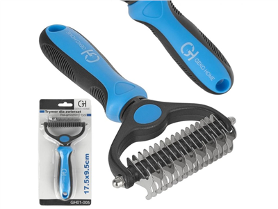 Oboustranný trimovací kartáč na srst pro psy a kočky