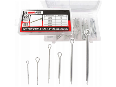 Závlačka, sada 100ks