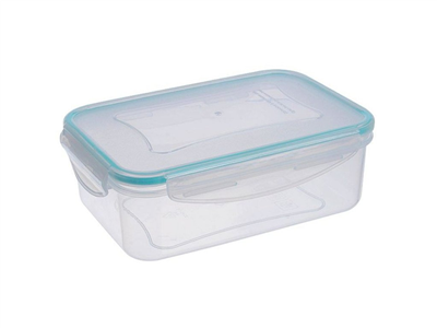 Dóza na potraviny Lunchbox, obdélníková plastová, víko s Clip uzávěrem – (Objem: 1500 ml)