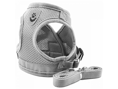 Postroj pro psy a kočky s vodítkem, obvod 30-36cm