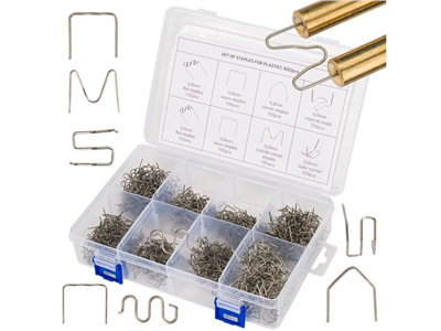 Svorky na opravu plastu, 800ks, 8 druhů