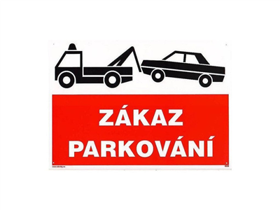 Tabulka - Zákaz parkování, plastová tabulka 297x210mm