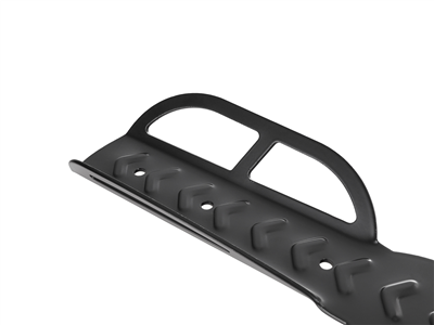 Nástěnný držák na jízdní kolo, za přední kolo, kov-plast