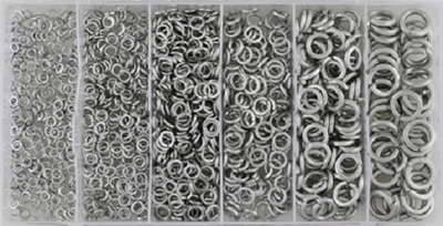 Pružné podložky - pérovky, různé rozměry, sada 1200 kusů