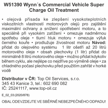 Wynn´s Commercial Vehicle Super Charge Oil Treatment - 1L