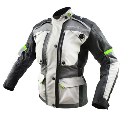 Cappa Racing Bunda moto dámská FIORANO textilní šedá / bílá XL