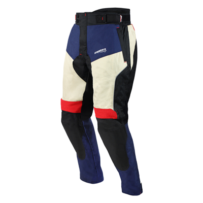 Cappa Racing Kalhoty moto pánské MORENO textilní modré/červené/béžové M