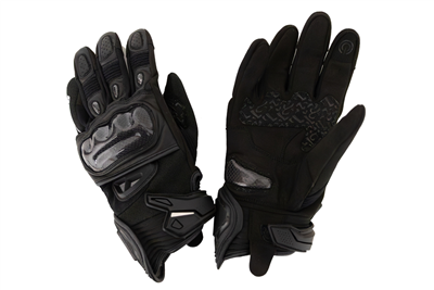 Cappa Racing Rukavice moto SILVERSTONE kožené krátké černé M