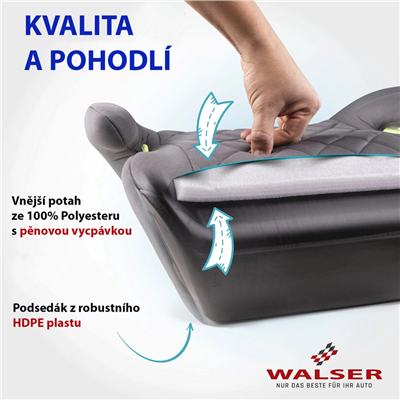 Walser Dětský podsedák ANDY ISOFIX modrá