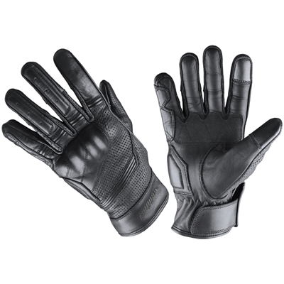 Cappa Racing Rukavice moto BAHRAIN kožené krátké černé 3XL