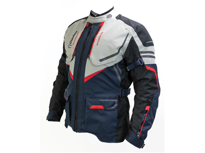 Cappa Racing Bunda moto pánská ENZO textilní modrá / červená XL