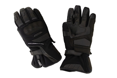 Cappa Racing Rukavice moto DONINGTON textilní/kožené dlouhé černé M