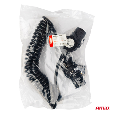 Spirálový kabel TIR 2x 7 PIN typ EBS 5m 24V AMIO-04383