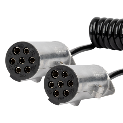 Spirálový kabel TIR 2x 7 PIN typ N 5m 24V AMIO-04379