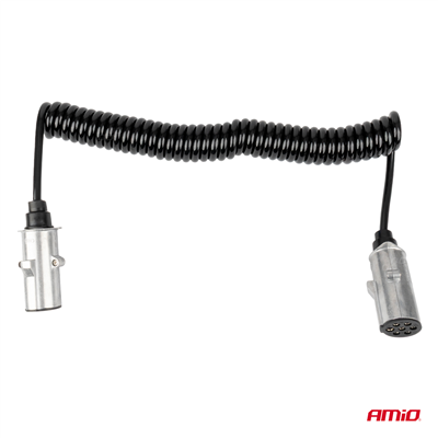Spirálový kabel TIR 2x 7 PIN typ N 5m 24V AMIO-04379
