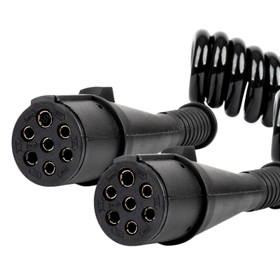 Spirálový kabel TIR 2x 7 PIN typ N 5m 24V AMIO-04380