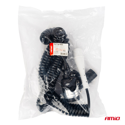 Spirálový kabel TIR 2x 7 PIN 15 PIN typ N/S 5m 24V AMIO-04381