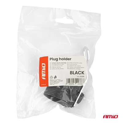 Držák zástrčky přívěsu černý AMiO-04385