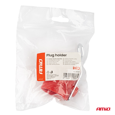 Držák zástrčky přívěsu červený AMiO-04387