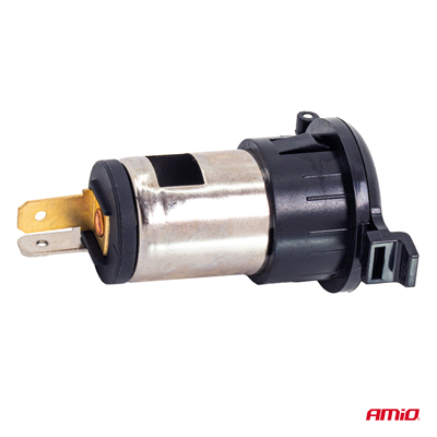 Přídavná elektrická zásuvka s klapkou 250 W 12 V 24 V AMiO-04434