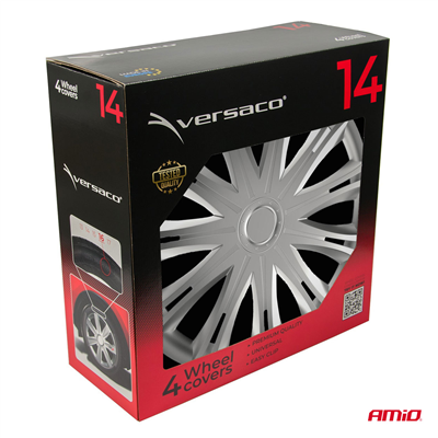 Poklice Spark 14” stříbrná sada 4ks COLOR BOX