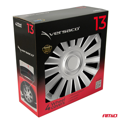 Poklice Luxury 13” stříbrná sada 4ks COLOR BOX