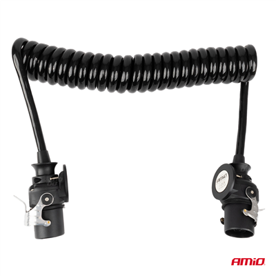 Spirálový kabel TIR 2x 15 PIN 5m 24V AMIO-04382